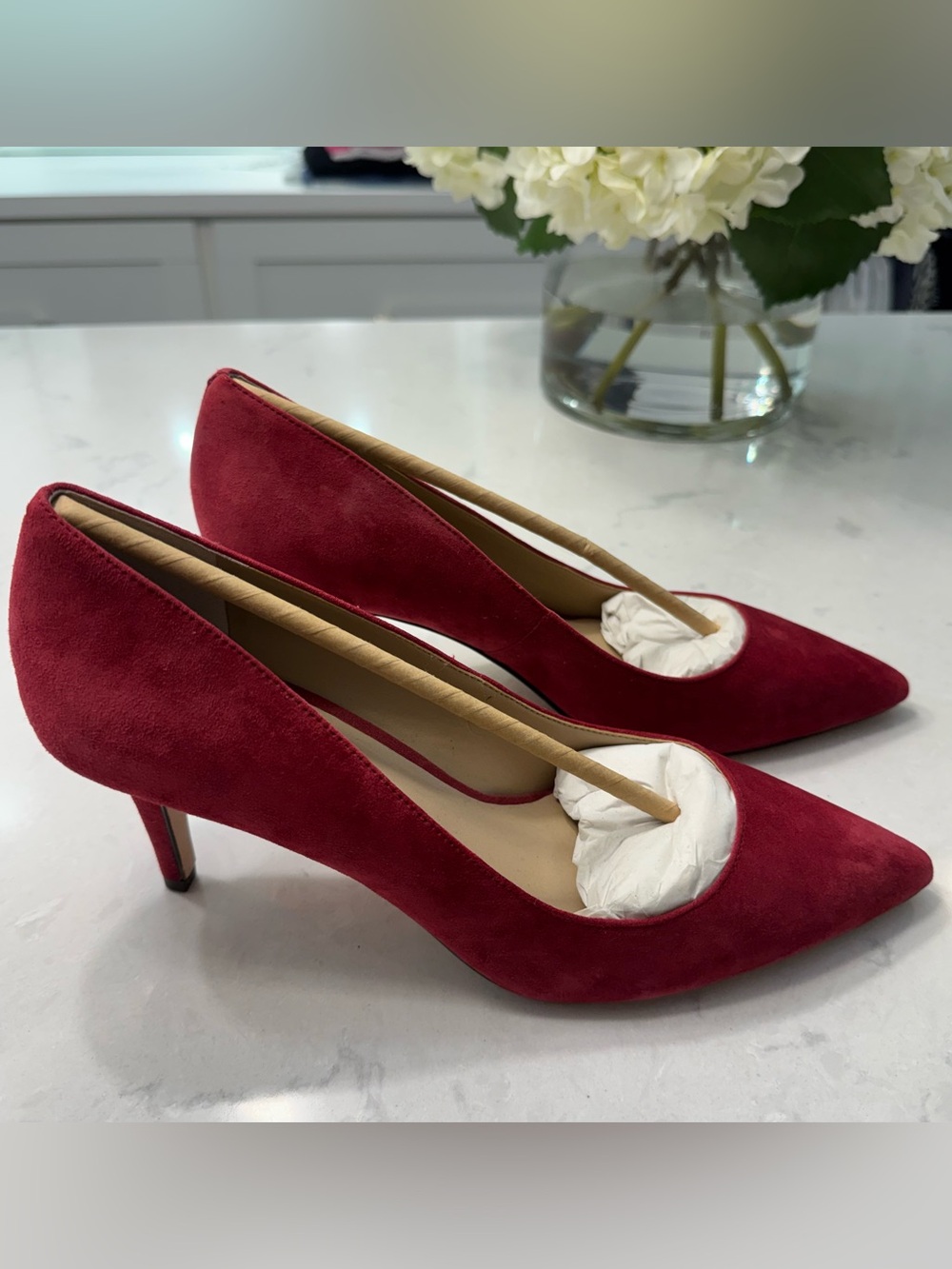 Ann Taylor Pointed-Toe Suede Pumps
